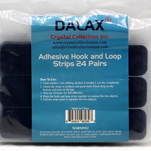 24 Pcs Heavy Duty Hook and Loop Tape Adhesiv Strips Anti Slip/Curl Gripper - Picture 2 of 11